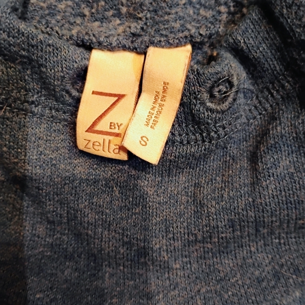 Z BY Zella Soft Lightweight Knit Top In Baby Blue With Hood And Front Pockets